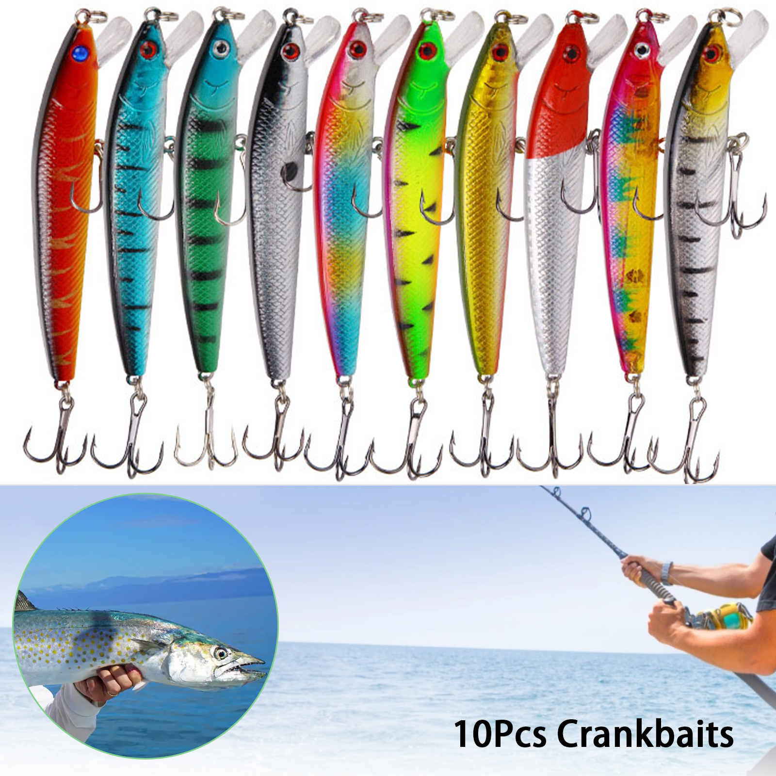 Fishing Equipment Bait - 10Pcs Plastic Fishing Lures Set Bulk