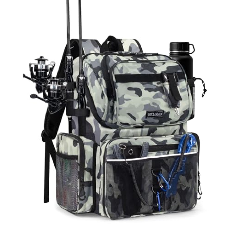 Fishing Equipment Tackle - Fishing Backpack with Rod Holders 43L