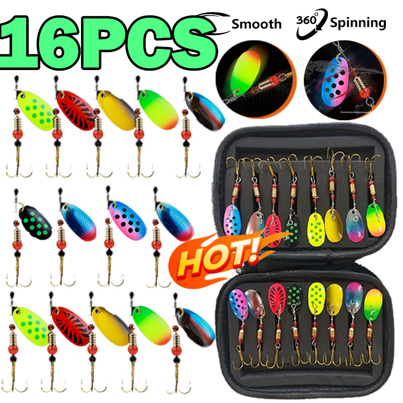 Fishing Equipment Clearance - 16/10pcs Fishing Spinner Metal Lures with