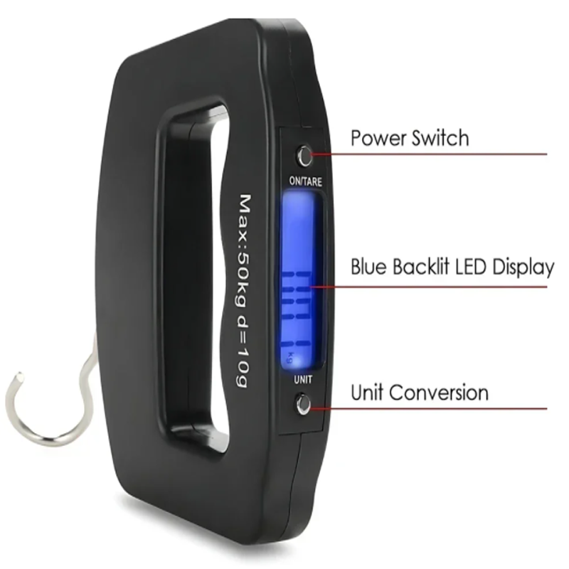 Fishing Equipment Carp - 50kg/10g Travel Luggage Scale Portable Handheld