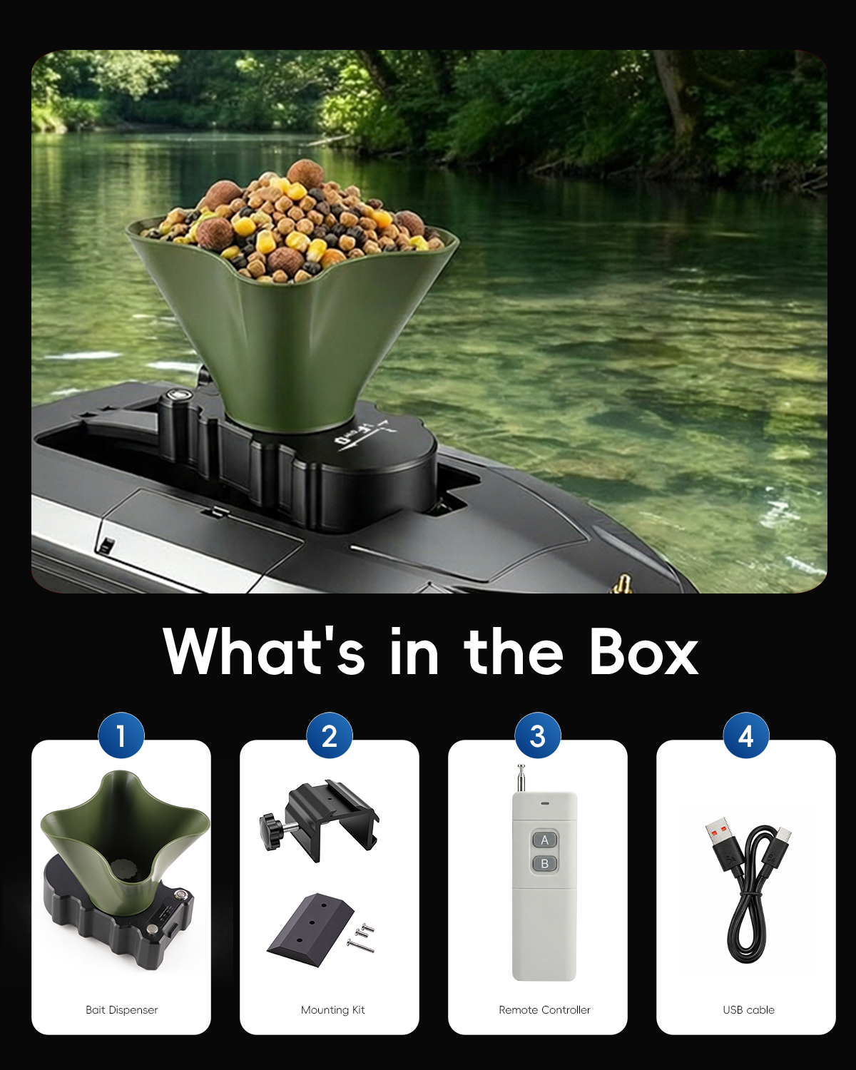 360° Rotating Bait Dispenser & - Carp Fishing Tackle ulasan dan harga