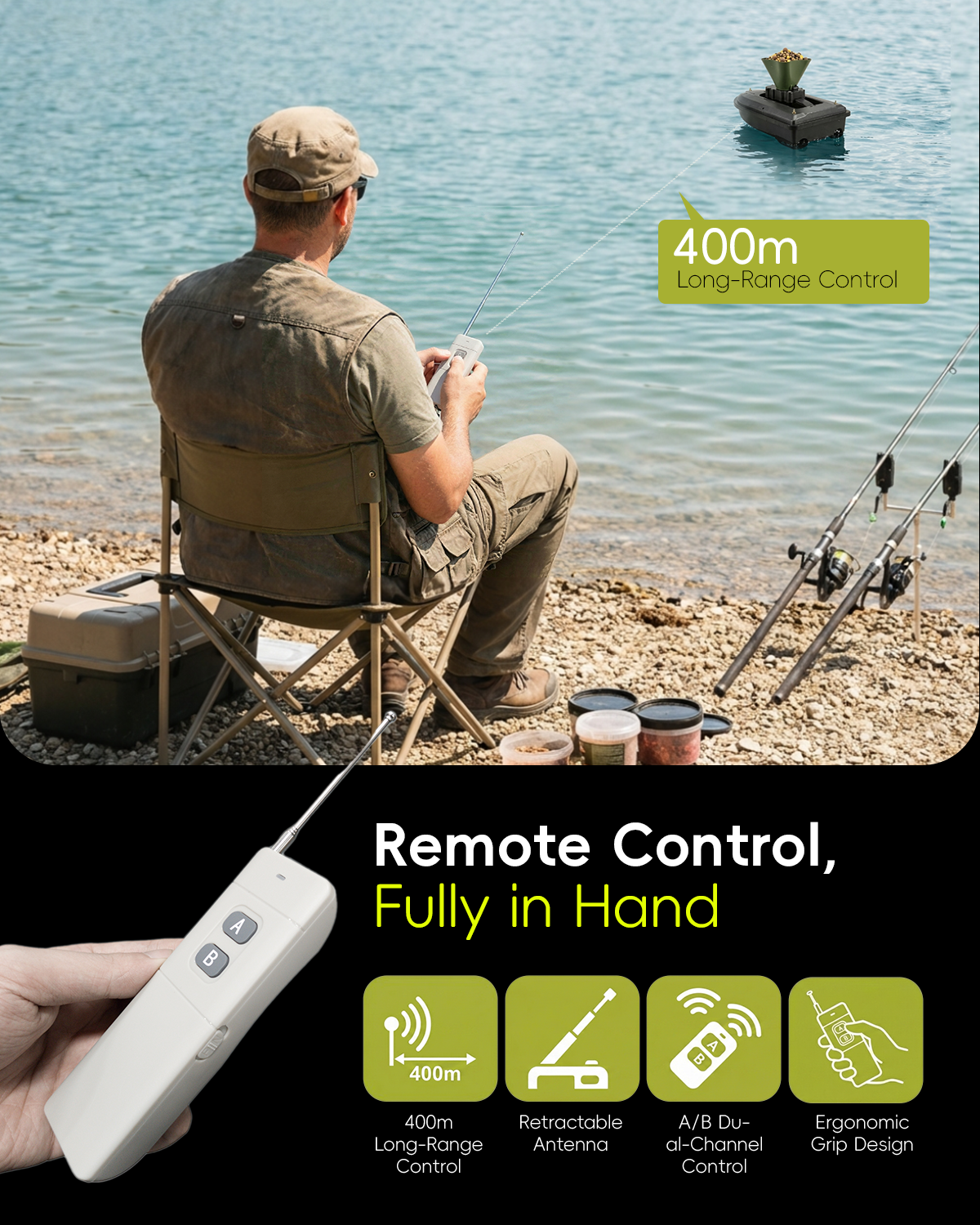 360° Rotating Bait Dispenser & - Carp Fishing Tackle ulasan dan harga