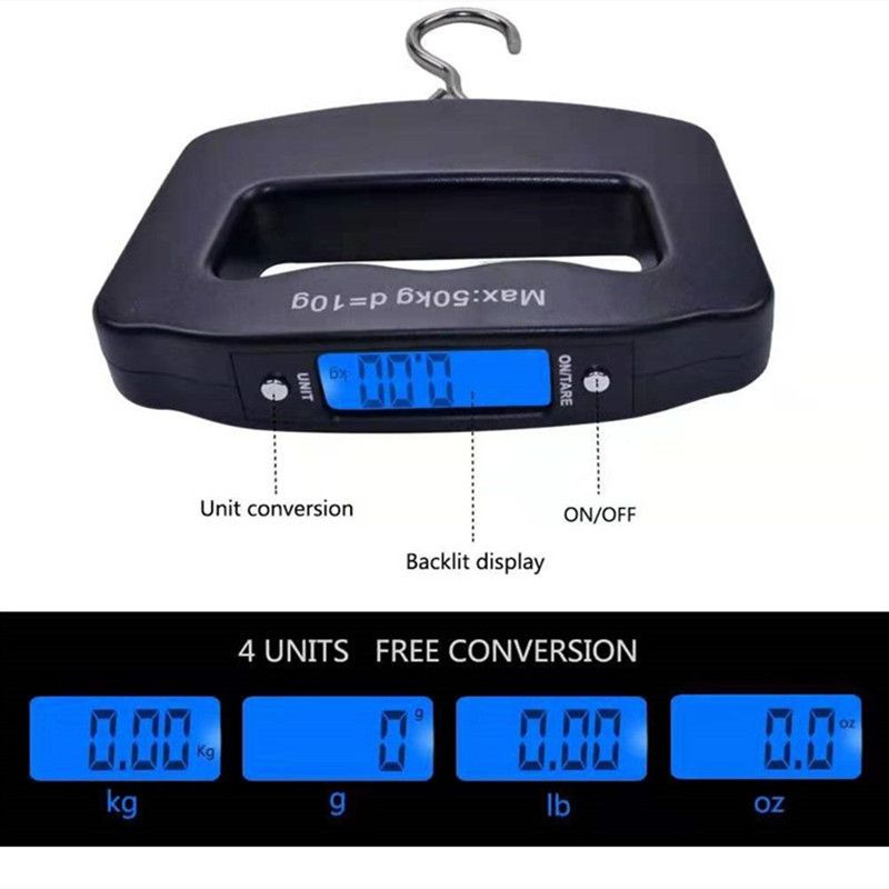 50kg Digital Fishing Scale Han - Fishing Equipment Carp ulasan dan harga