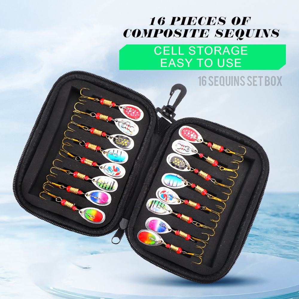 16pcs Metal Spinner Bait Fishi - Fishing Equipment Clearance ulasan dan harga