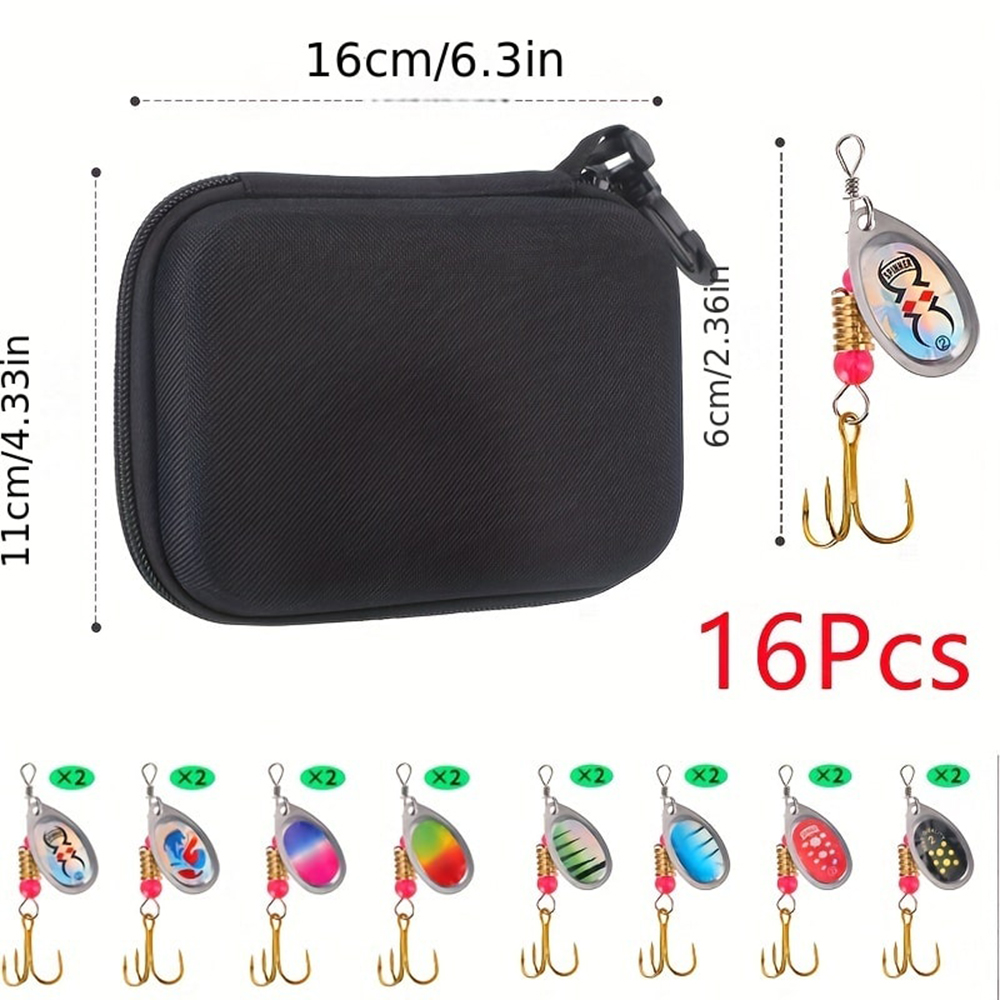 16pcs Metal Spinner Bait Fishi - Fishing Equipment Clearance ulasan dan harga
