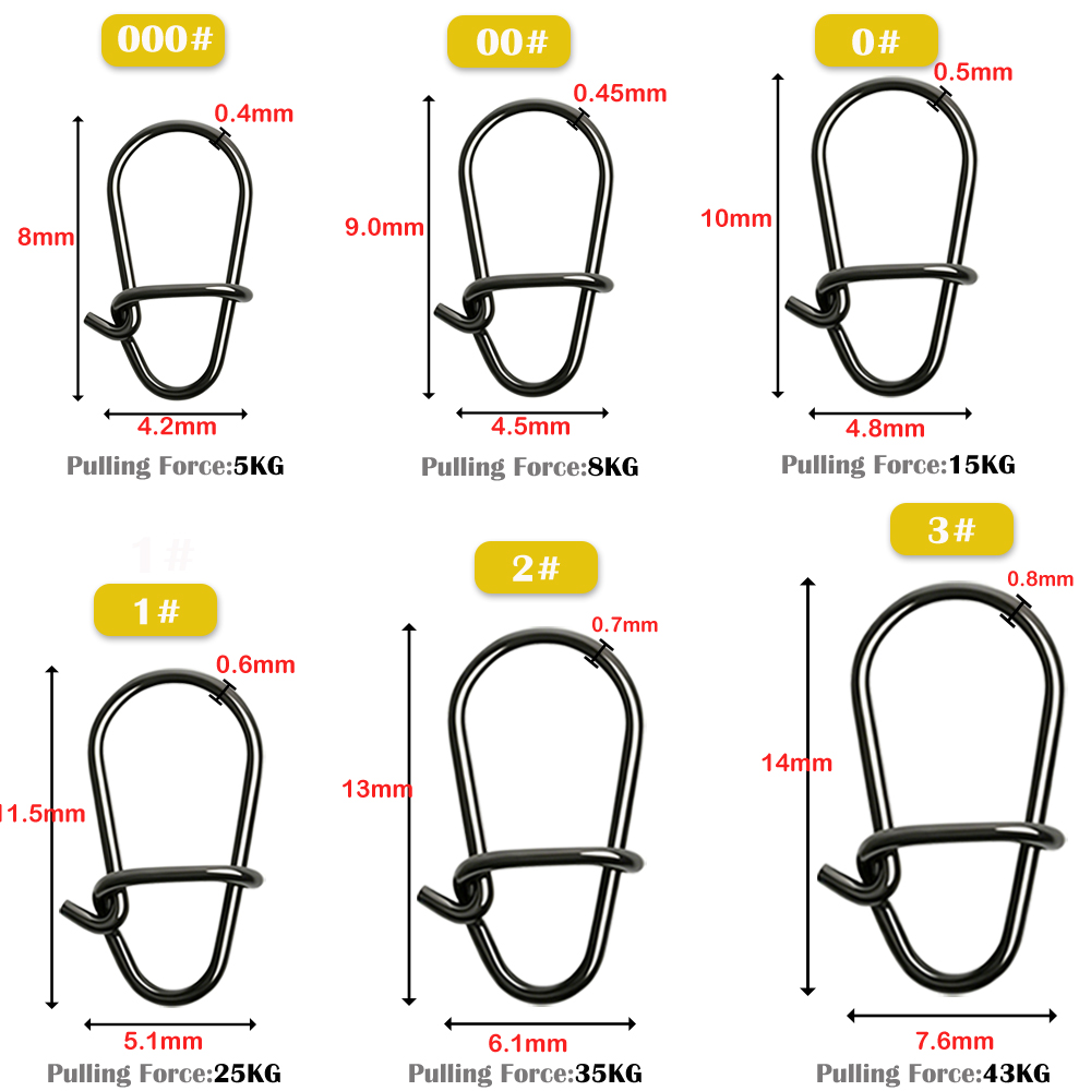 GOBAIT 100Pcs Black Stainless  - Fishing Equipment Tackle ulasan dan harga