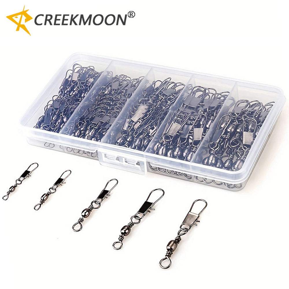 100Pcs/Lot 4#6#8#10#12# Swivel - Fishing Equipment Tackle ulasan dan harga