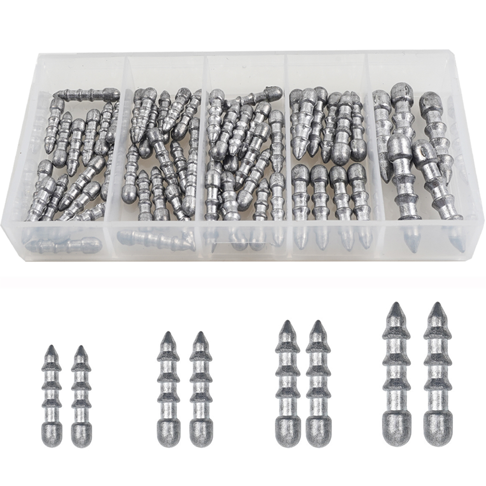 60PCS Nail weights Worm Fishin - Fishing Equipment Tackle ulasan dan harga