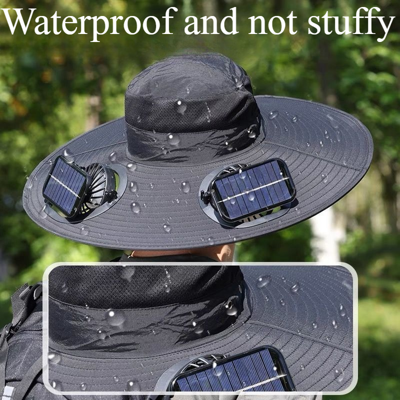 Solar Powered Fan Fishing Hat  - Fishing Equipment Clearance ulasan dan harga