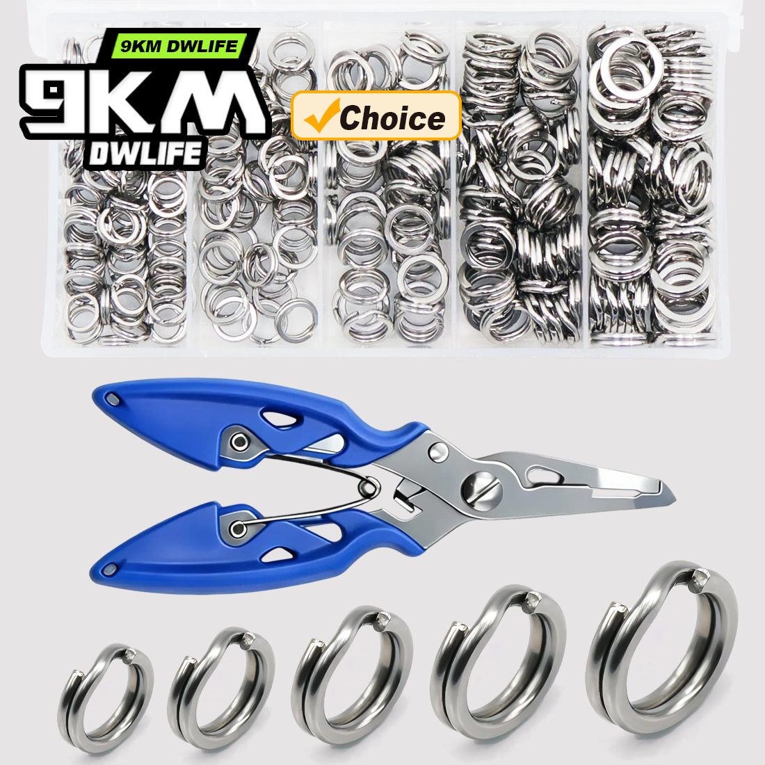 9KM Fishing Split Rings with P - Fishing Pliers ulasan dan harga