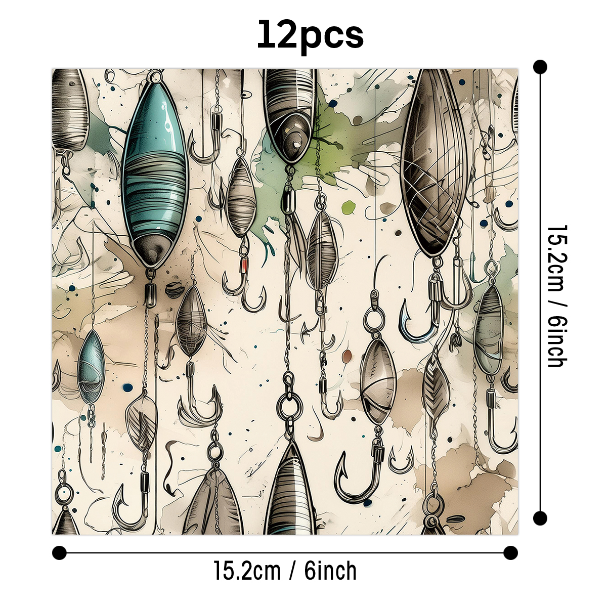 12pcs Vintage Fishing Lure Pat - Fishing Equipment Tackle ulasan dan harga