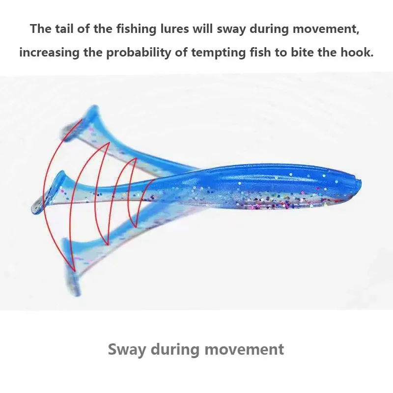 SHIQIAN 50 PCS Soft Fishing lu - Fishing Equipment Clearance ulasan dan harga