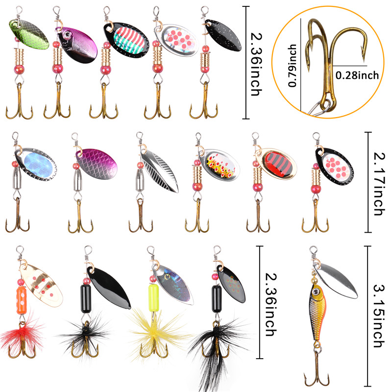 5/10/16Pcs Spinner Fishing Lur - Fishing Equipment Clearance ulasan dan harga