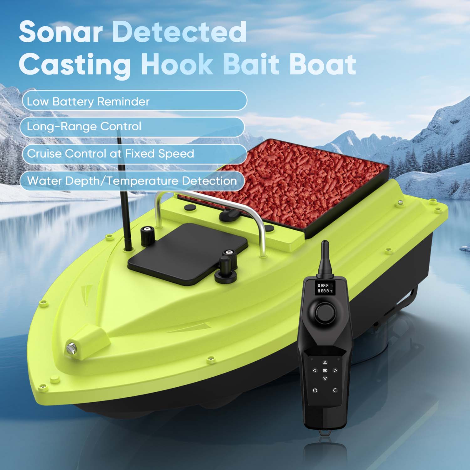 D36 RC Fishing Bait Boat with  - Carp Fishing Tackle ulasan dan harga
